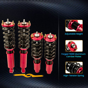 Compatible for Honda CR-V 1996-2001 Adjustable Height Coil Struts Suspension Kits Coilover Lowering Kit