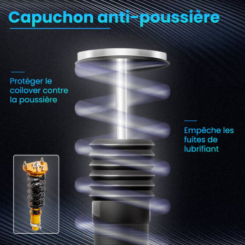 Kit de combines filetes suspension compatible pour honda prelude bb1 bb2 bb6 92-01 nouveaukit d'abaissement