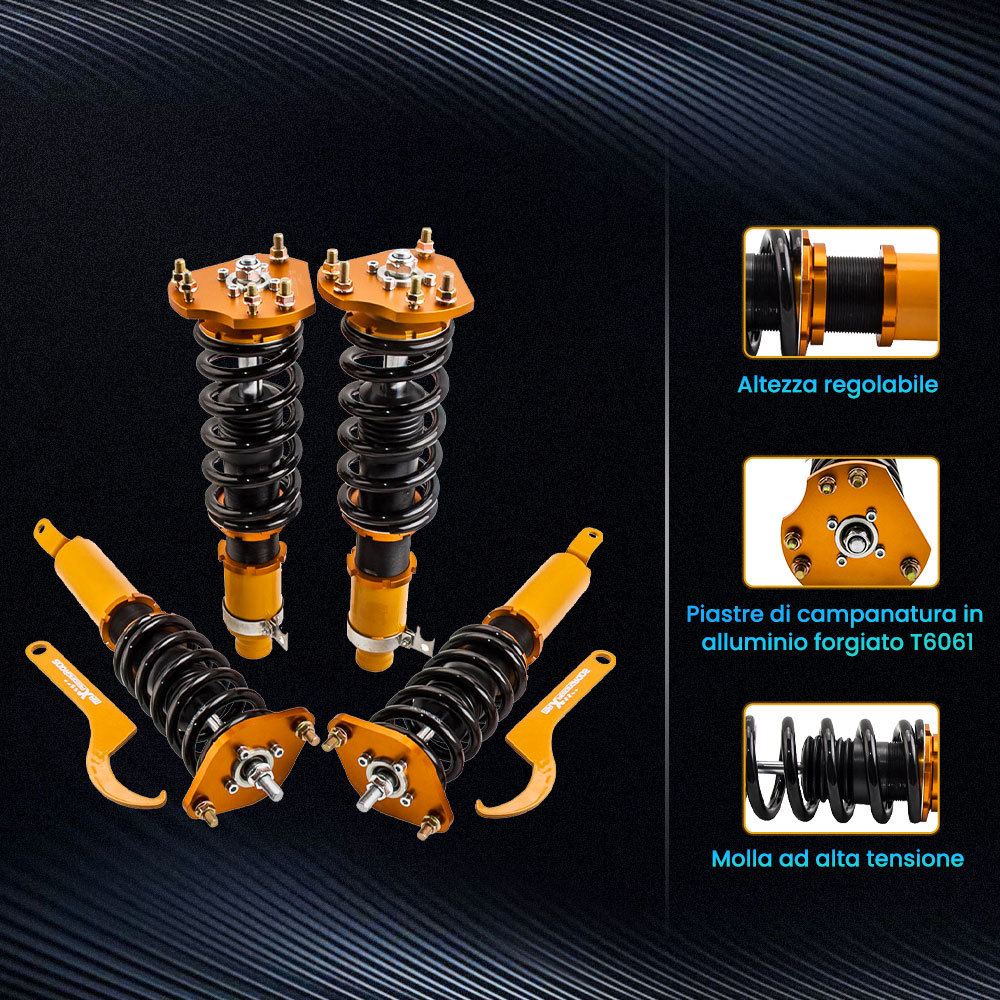 Full Ammortizzatori Sospensione Coilover Kit compatibile per Honda Prelude 1992-2001 Struts Lowering Kit