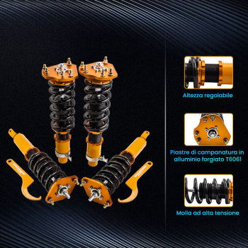Full Ammortizzatori Sospensione Coilover Kit compatibile per Honda Prelude 1992-2001 Struts Lowering Kit