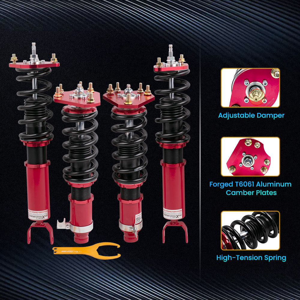 24-Way Adjustable Damper Coilover Coilovers Compatible For HONDA PRELUDE BB1-BB9 1992-2001 lowering kit