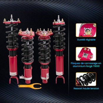 Réglable Combinés Filetés Amortisseur coilover compatible pour Honda Prelude V IV BB 2.0kit dabaissement