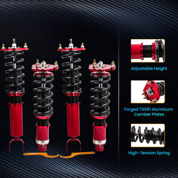 Compatible For HONDA PRELUDE BB1-BB9 1992-2001 Shock Absorbers Adj. Height Complete Coilovers Kitslowering kit