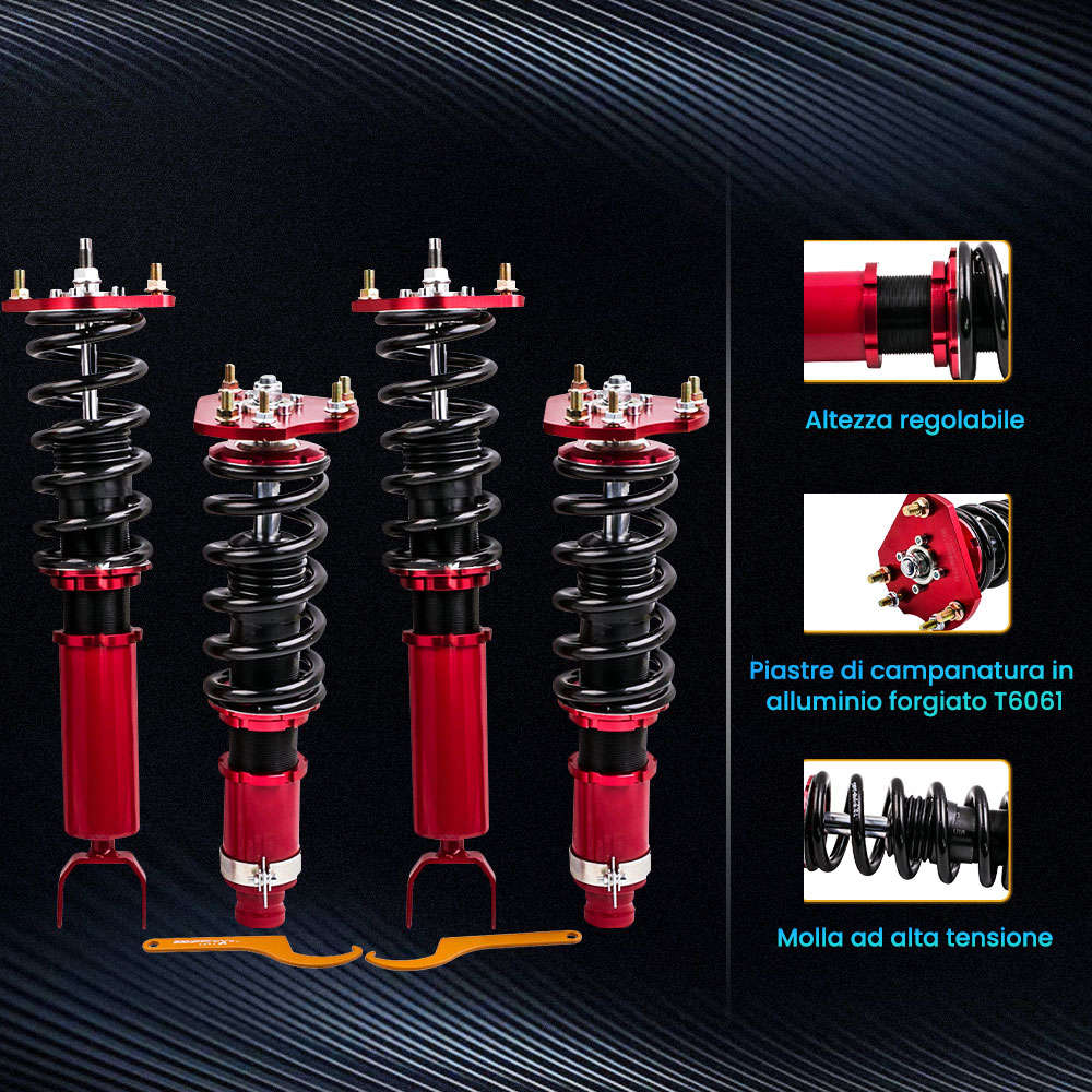 Ammortizzatori Coilover Suspension compatibile per Honda Prelude 4 5 IV V 2.0 2.2 16V 92-01