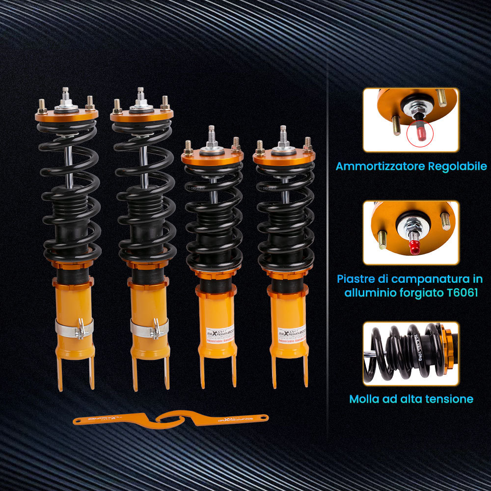 Ammortizzatore Sospensione Assetto Regolabile compatibile per Honda S2000  AP1 AP2 1999-2009 Lowering Kit