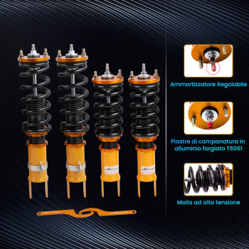 Ammortizzatore Sospensione Assetto Regolabile compatibile per Honda S2000  AP1 AP2 1999-2009 Lowering Kit