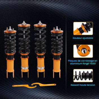 Compatible pour Honda S2000 AP1 AP2 Amortisseur Amortisseur Suspension hélicoïdale Hauteur de réglagekit dabaissement