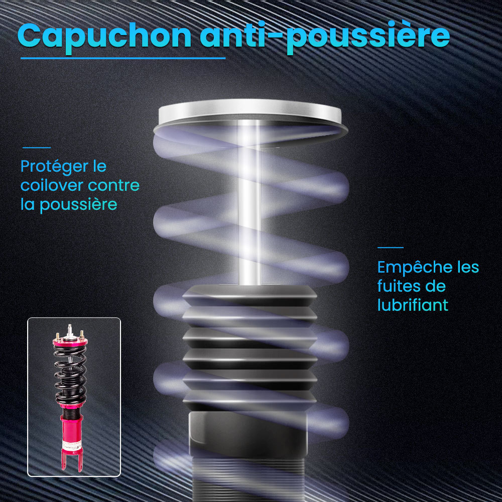 Ressort Amortisseurs Amortisseurs Réglable pour Ressort hélicoïdal compatible pour Honda S2000 AP1 AP2kit d'abaissement