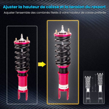 Ressort Amortisseurs Amortisseurs Réglable pour Ressort hélicoïdal compatible pour Honda S2000 AP1 AP2kit d'abaissement