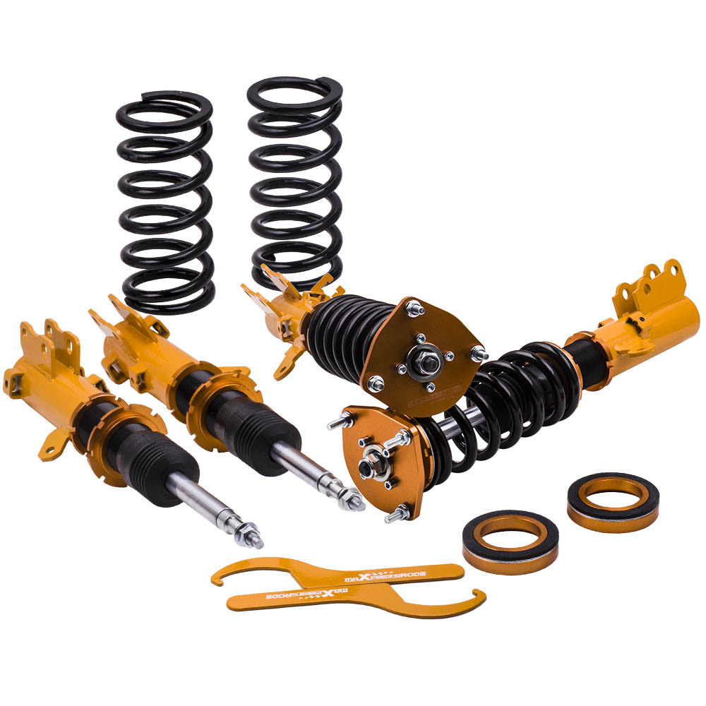 Compatible for Hyundai Tiburon 2003-2008 Adjustable Height Shocks Absorbers Coilovers Kit Lowering Kit