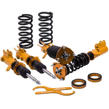 Compatible for Hyundai Tiburon 2003-2008 Adjustable Height Shocks Absorbers Coilovers Kit Lowering Kit