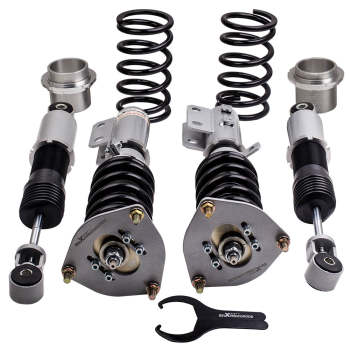 Coilovers Kit compatible for Hyundai Veloster 2013-2015 Adj. Damper Coils and Struts Grey Lowering Kit