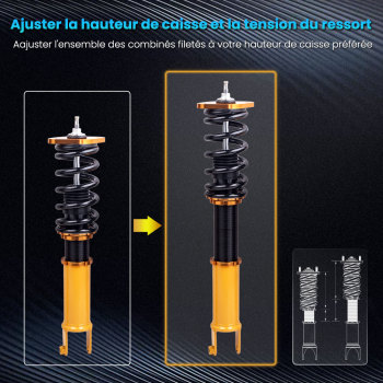 Combinés filetés Suspension Kit Amortisseurs compatible pour Infiniti M35x M45x G35x AWDkit d'abaissement