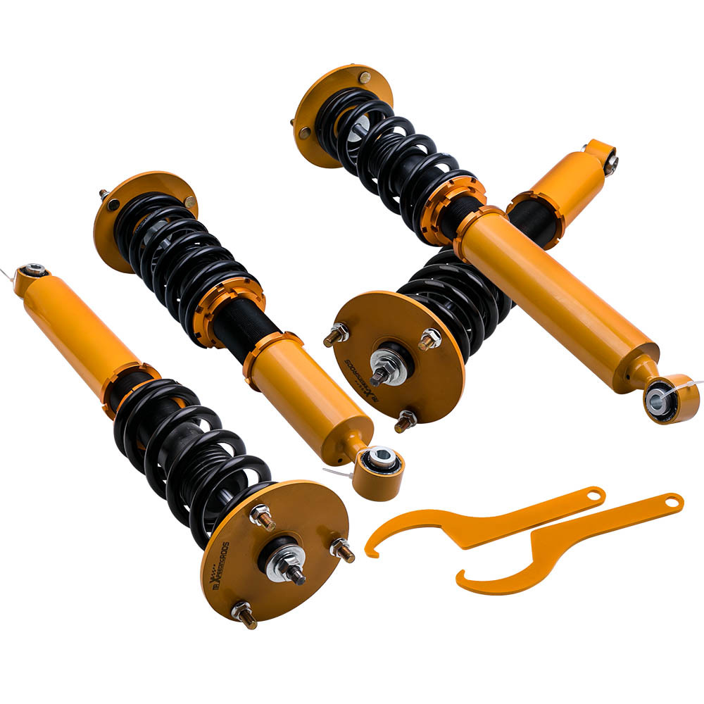 jeu de 4 combinés filetés de suspension pour amortisseurs compatible pour Lexus LS400 XF10 1990-1994kit d'abaissement