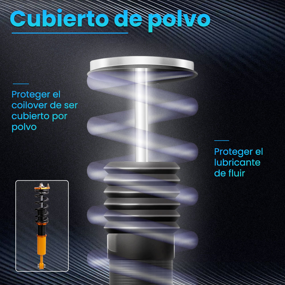 4x Kits Coilovers Suspensión Roscada Amortiguador Muelle compatible para Lexus IS300 01-05