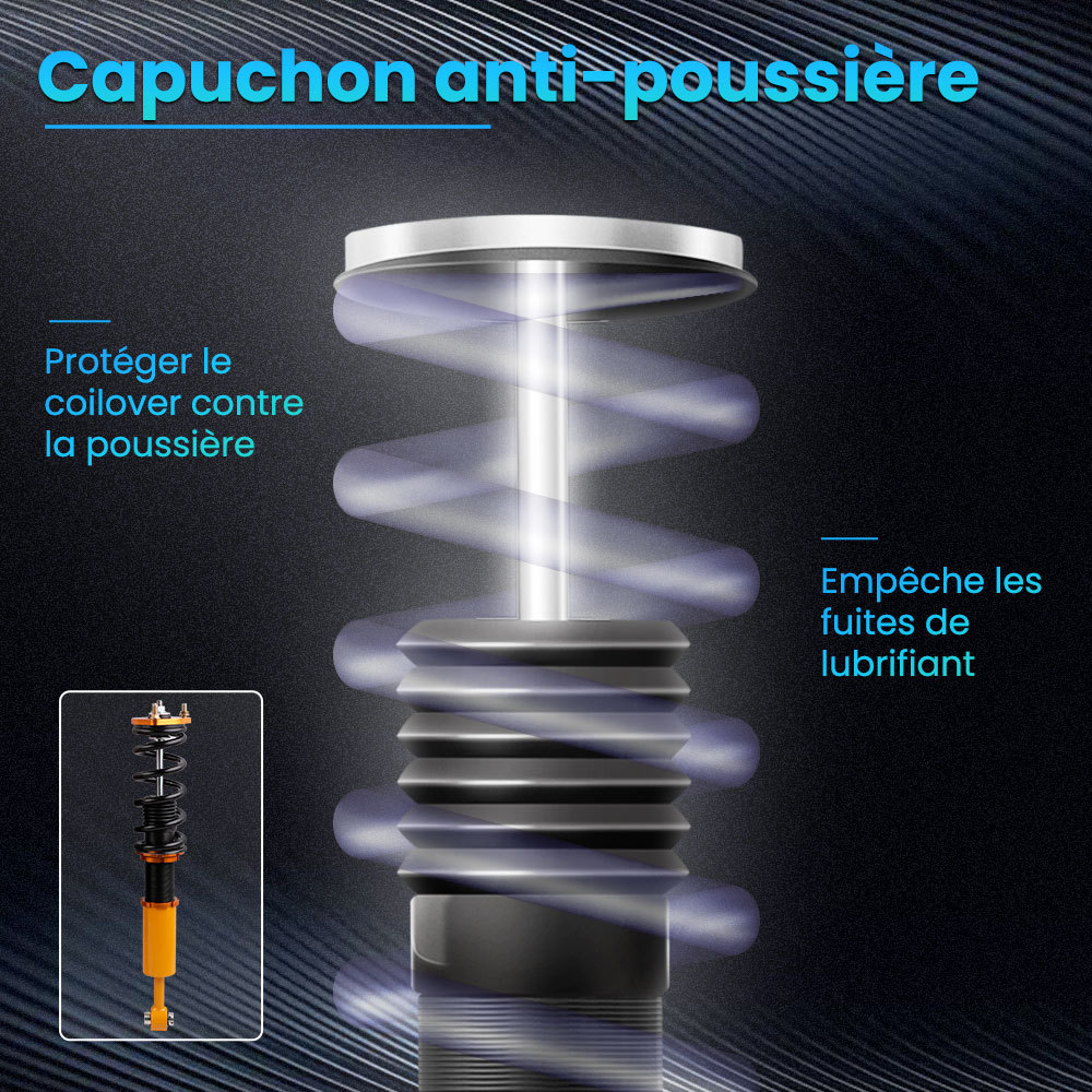 Kit de suspension amortisseurs combinés filetés Compatible pour TOYOTA MARK II BLIT 2002.01-2007.05JPN JZX110W 2.5IR-V, 2.5IR-Skit d'abaissement