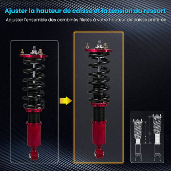 Compatible pour TOYOTA ALTEZZA AS200 1998.10-2005.07JPN GXE10 combinés filetés Amortisseurs Combinés Filetés Shockkit d'abaissement