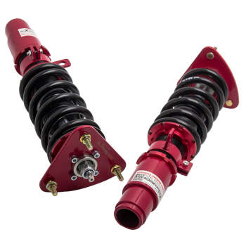 Compatible for Mazda 2004-2013 Adjust Height Red Assembly Coilovers Shock Struts Kit Lowering Kit