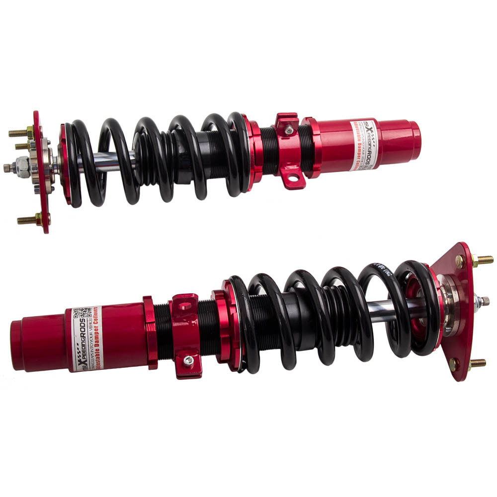 reglable damper amortisseur combinés filetés Suspension compatible pour Mazda 3 1.6MZR rouge
