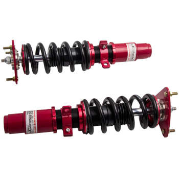 Compatible for Mazda 2004-2013 Adjust Height Red Assembly Coilovers Shock Struts Kit Lowering Kit