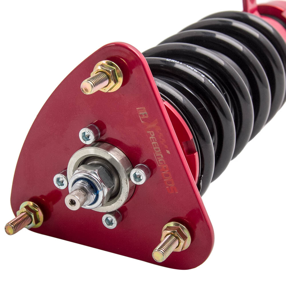 reglable damper amortisseur combinés filetés Suspension compatible pour Mazda 3 1.6MZR rouge