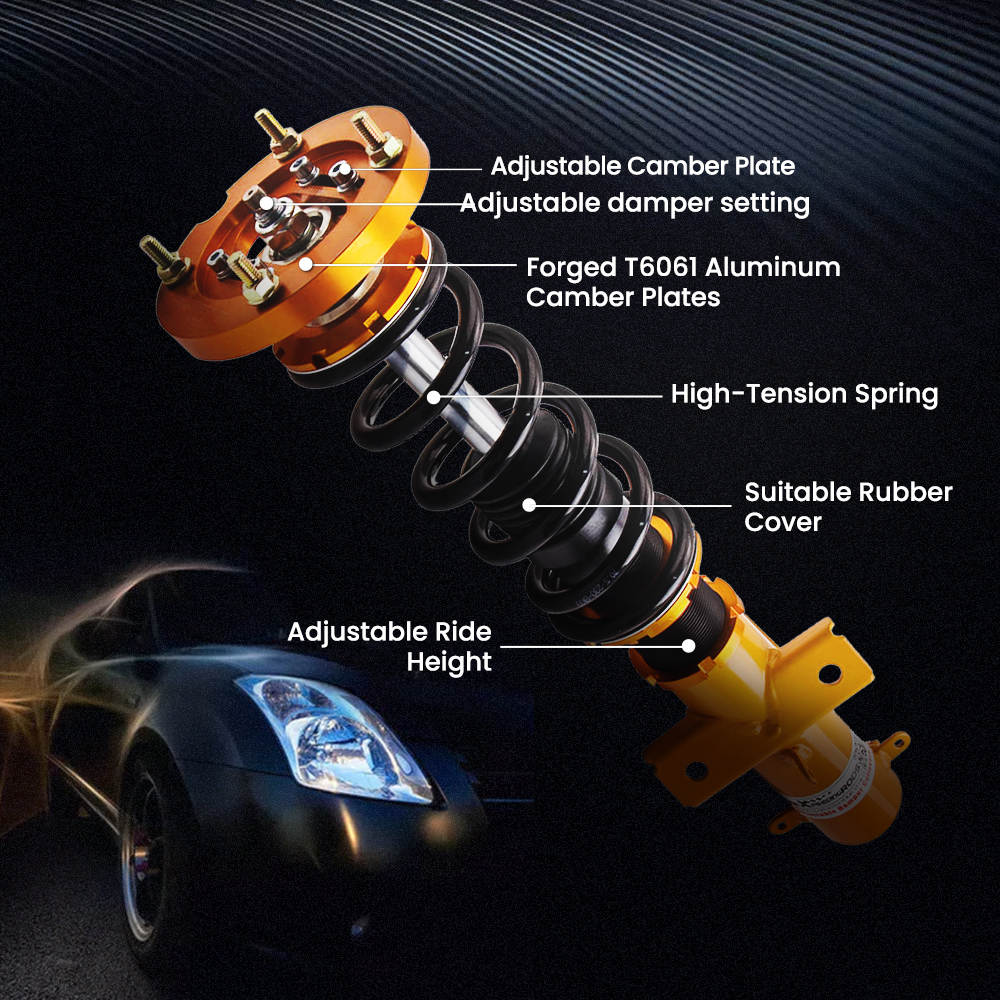 Coilovers Suspension Kits for Ford Mustang 4th 24 Steps Adjustable