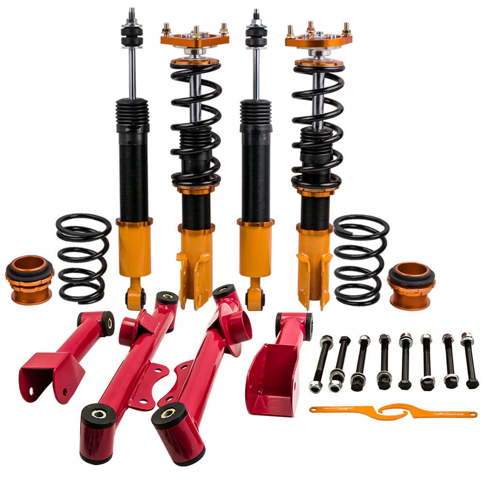 Compatible for FORD Mustang Base SN95 1994-2004 Adj. Height and Mounts / Rear Control Arm Coilover Kits 
