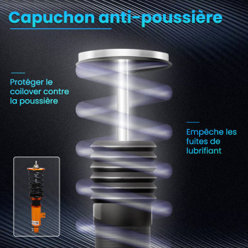 Ressort hélicoïdal de suspension TMT pour jambe de suspension compatible pour Nissan Fairlady 300ZX Z32 90-96kit d'abaissement