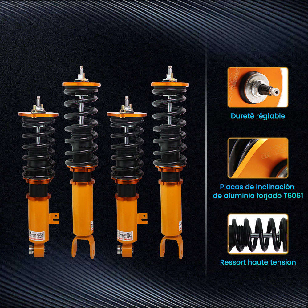 Ressort hélicoïdal de suspension TMT pour jambe de suspension compatible pour Nissan Fairlady 300ZX Z32 90-96