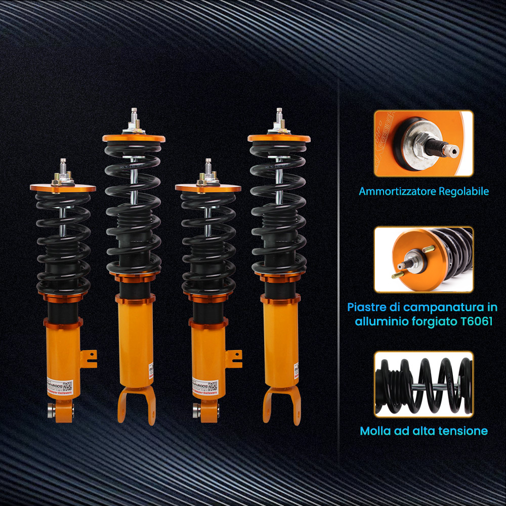 Adjustable Ammortizzatore compatibile per Nissan 300ZX Z32 90-96 Coilover Sospensioni Strut Lowering Kit