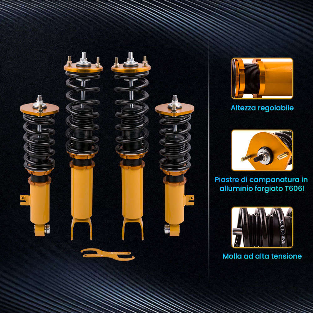 Sospensione coilover regolabile in altezza per ammortizzatore compatibile per Nissan Fairlady Z 300ZX Z32 90-96