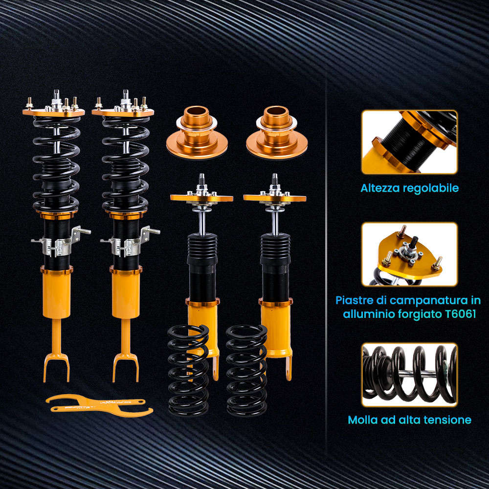 Kit di abbassamento delle sospensioni coilover compatibile per Nissan Fairlady2003-2008 350Z Z33 03-08(Set di 4)