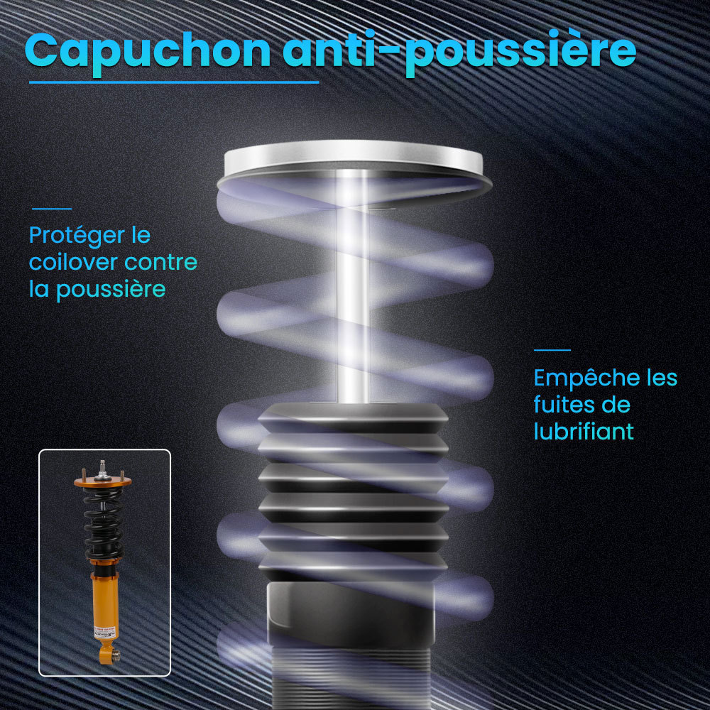 Kit de suspensions reglable coilover shock compatible pour nissan skyline gtst r33 2.0 2.5kit dabaissement