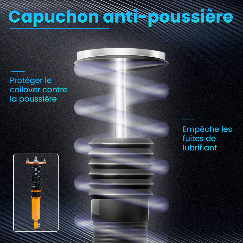 Coilover Shock Absorber Struts compatible pour Nissan Skyline GTST R33 ECR33 ER33 RB20Ekit d'abaissement