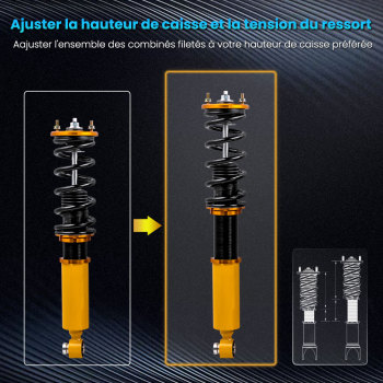Combines Filetes compatible pour Nissan S13 180SX 240SX 88-94 (ensemble de 4)kit d'abaissement