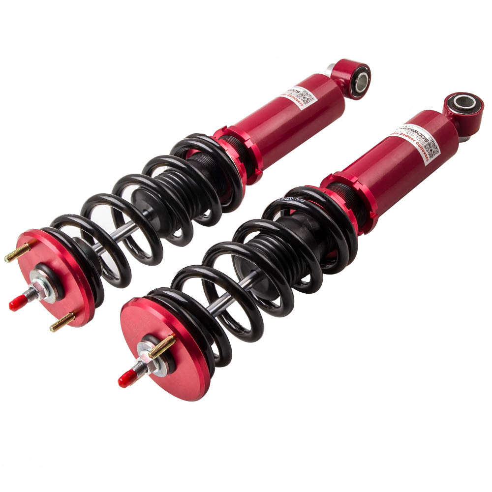 Compatible for Nissan S13 Silvia Sileighty 180/200/240SX 1989-1994 24 Ways Adjustable Red High Performance Coilover Lowering Kit