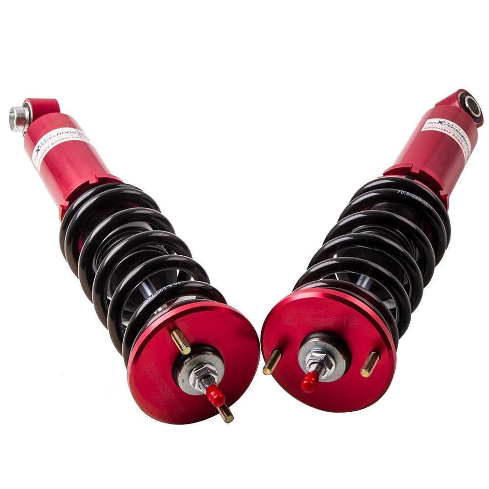 Compatible for Nissan S13 Silvia Sileighty 180/200/240SX 1989-1994 24 Ways Adjustable Red High Performance Coilover Lowering Kit
