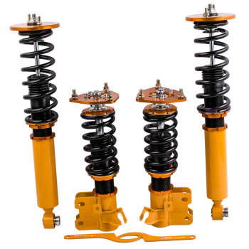 Compatible for Nissan Silva S14 200SX 240SX 1994 - 1998 Adjustable Height Camber Suspension Kit Coilovers Lowering Kit