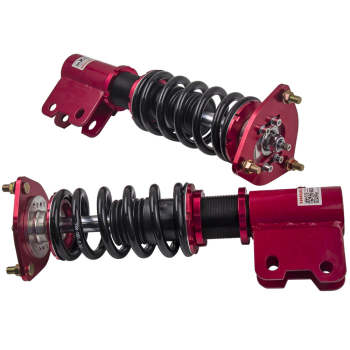 Compatible for Nissan S14 Silvia 200SX 240SX Coilover 94-98 Red Full Adjustable Coilovers  Lowering Kit