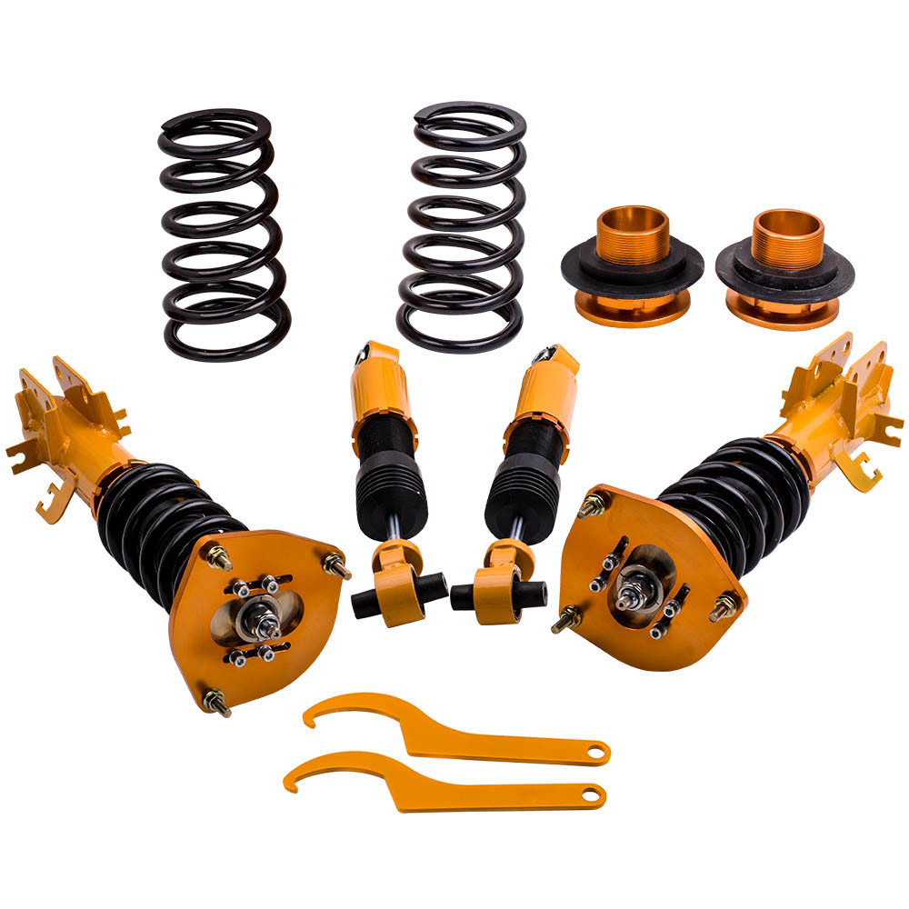Adj Damper Coilovers Kits compatible for Nissan Sentra B16 07-2012 Shock Absorbers 24-Ways Lowering Kit
