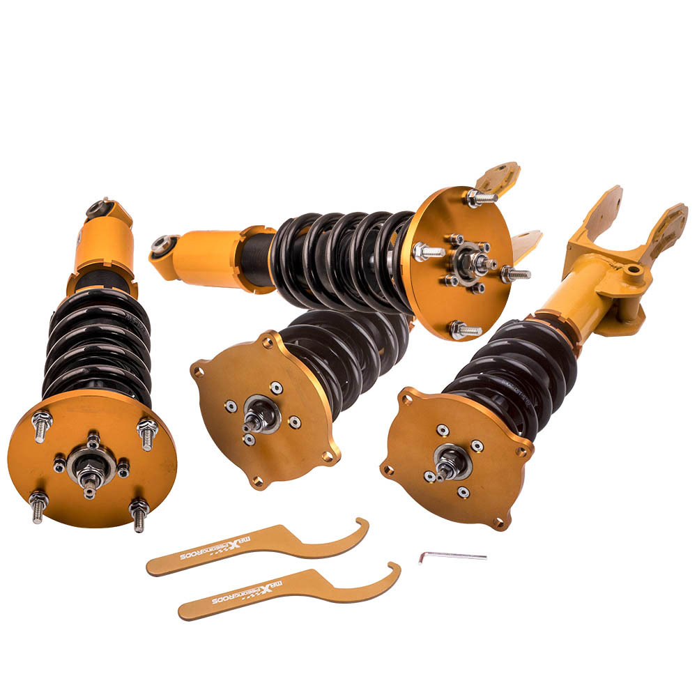 MaXpeedingrod Complete Coilovers Kit compatible for Porsche Cayenne 2002-2010 Adjust Damper