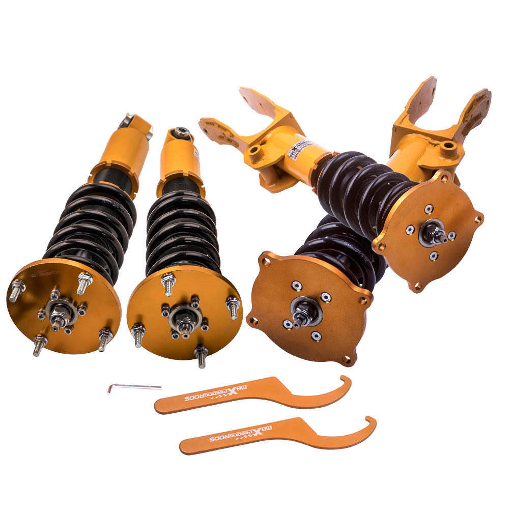 Compatible for Porsche Cayenne 2002-2010 Adjustable Damper Shocks Complete Coilovers Kit  lowering kit