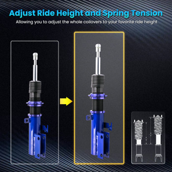 Full Assembly Coilovers Kit compatible for Toyota Camry 07-11 XV40 Adj. Height Shock Strut