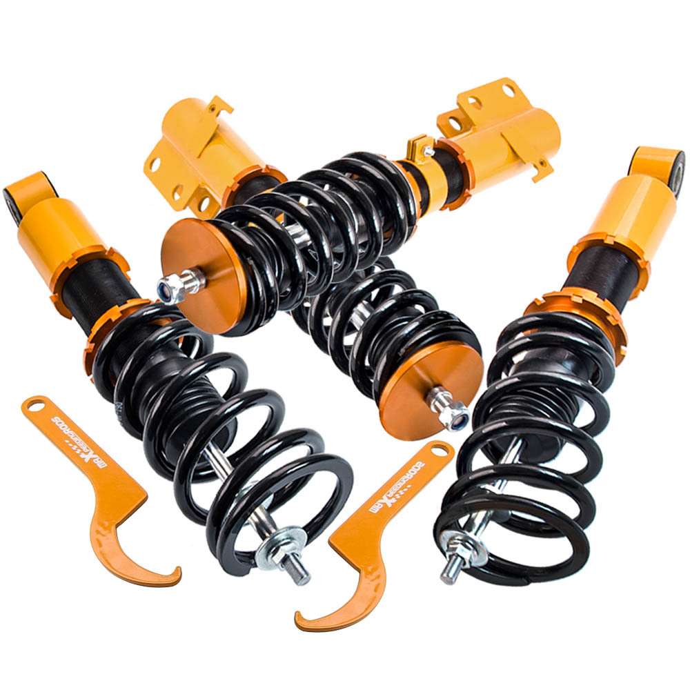 Coilovers Kit compatible for Toyota Celica 2000-06 Adj. Height Shock Struts w/z Top Mounts Lowering Kit