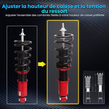 combinés filetés Amortiseeurs reglable damper Hauteur compatible pour Toyota Celica 2000-2006kit d'abaissement