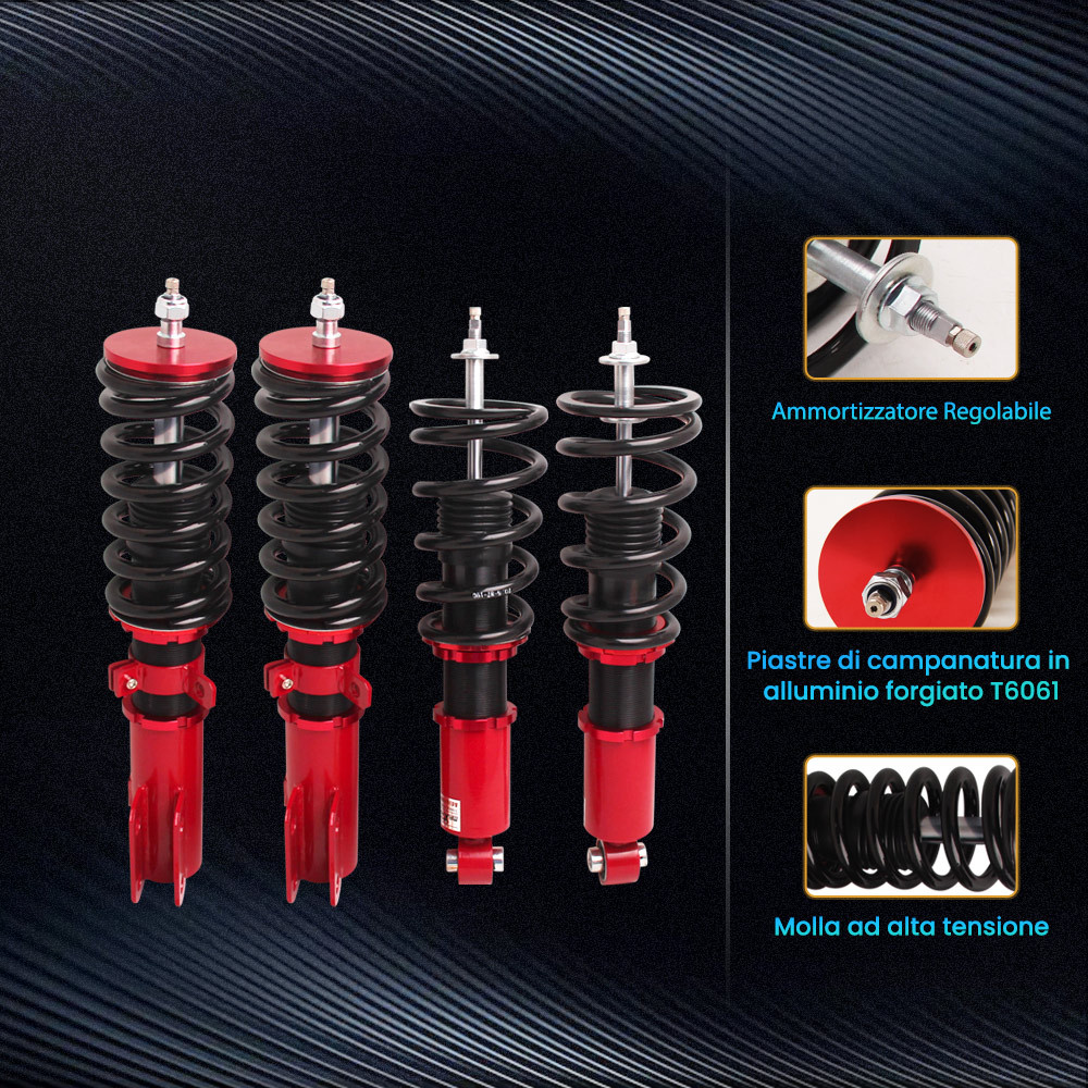 Ammortizzatori Suspension compatibile per Toyota Celica 1.8 16v2000-2006 Absorber Struts Lowering Kit