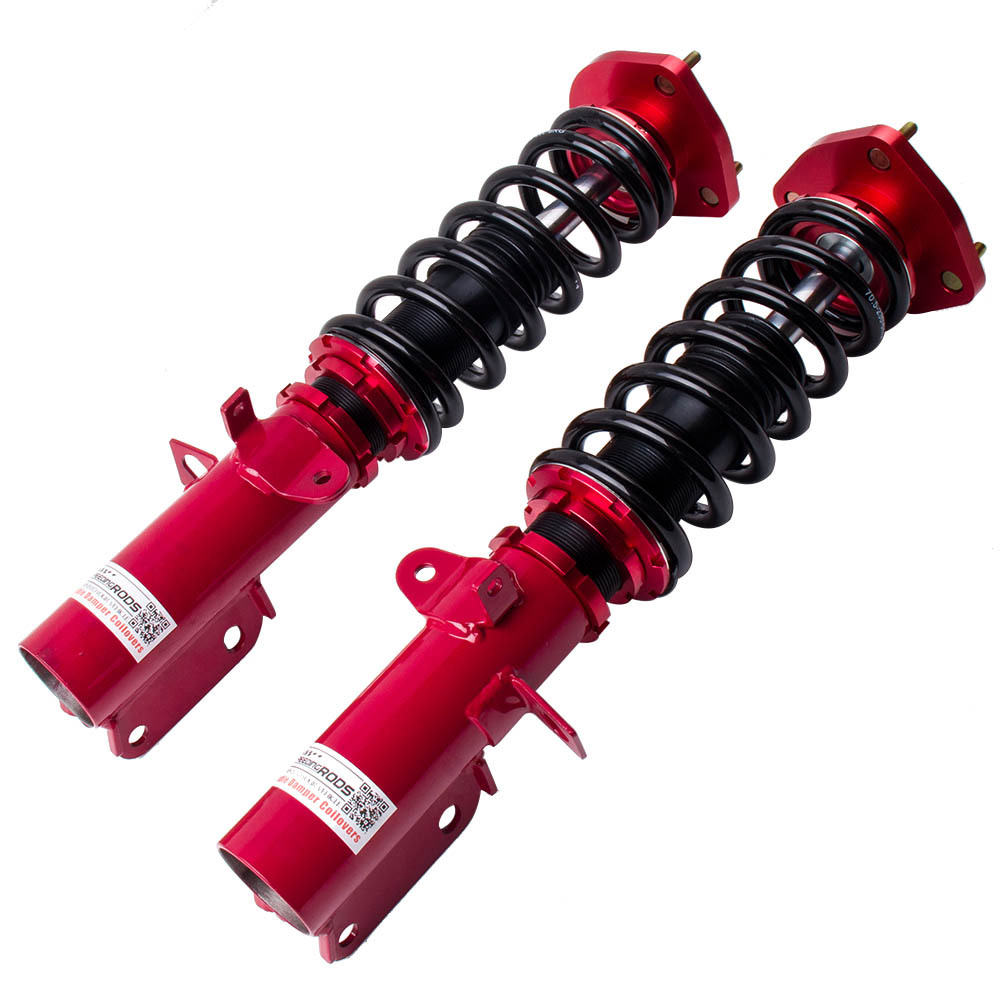 Amortisseur reglable CoiloverCompa compatible pour Toyota Corolla E90 E100 E110 AE92 AE101 AE111 1988-1999 suspension 24 voies rougekit d'abaissement