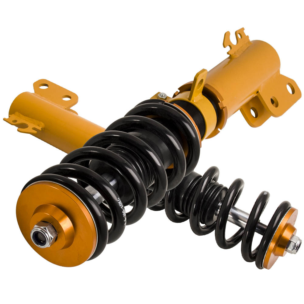 Coilovers Spring Shocks Strut Kit compatible for Toyota Yaris 13-17 Rear + Front Adj Height Lowering Kit