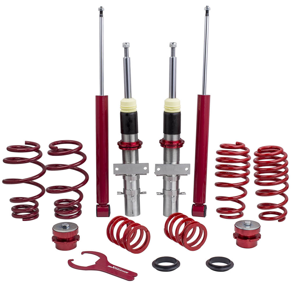 Coil Spring Suspension Absorber Coilovers Kit compatible for Volkswagen POLO MK4 01-14 Lowering Kit