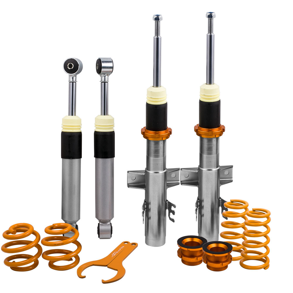 Amortisseur Kit de suspension compatible pour VW transporter T5 1.9 tdi T28 / T30 Coilover Neufkit d'abaissement